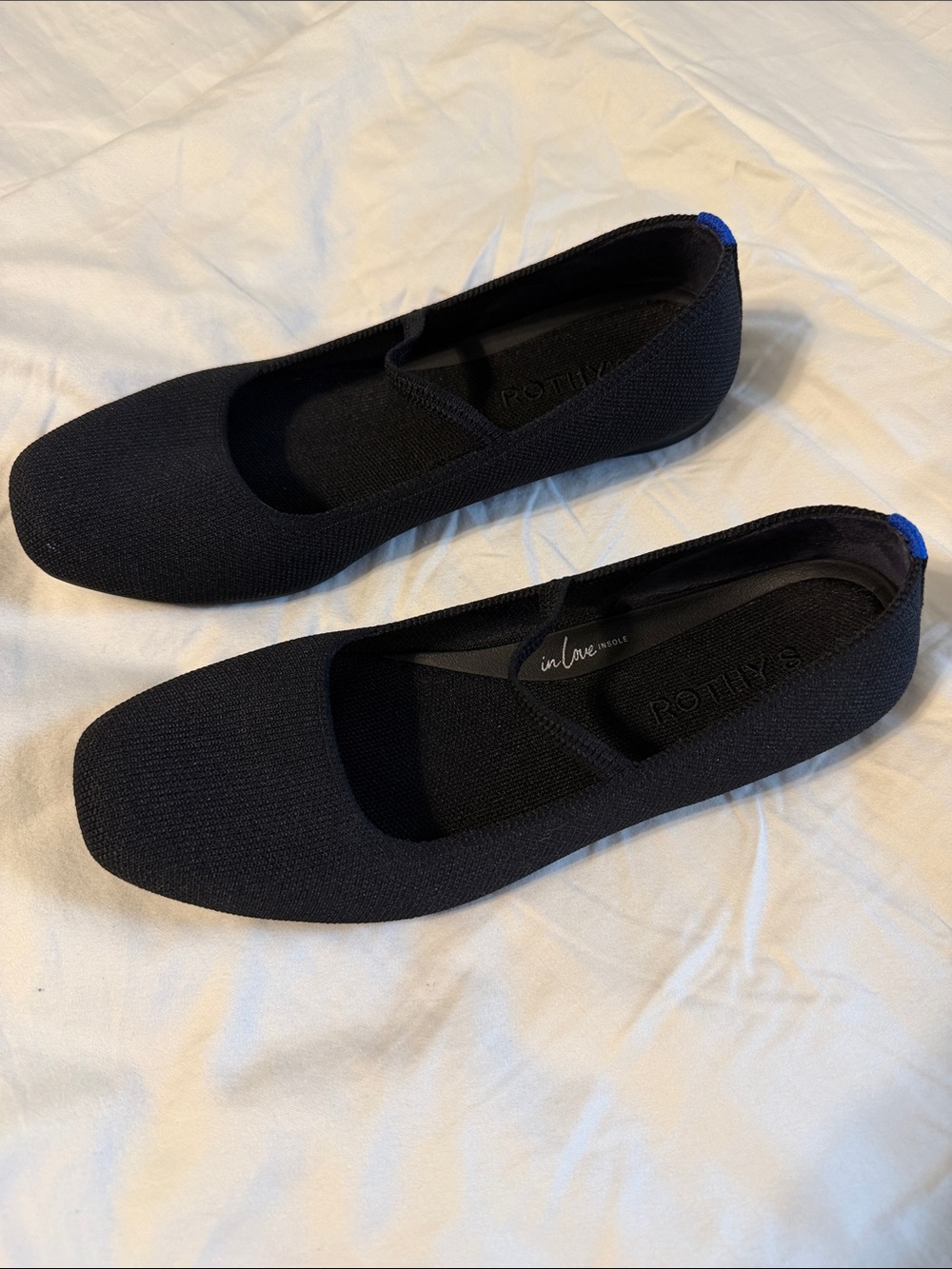 Rothy's Black Max Square Mary Jane Ballet Flat